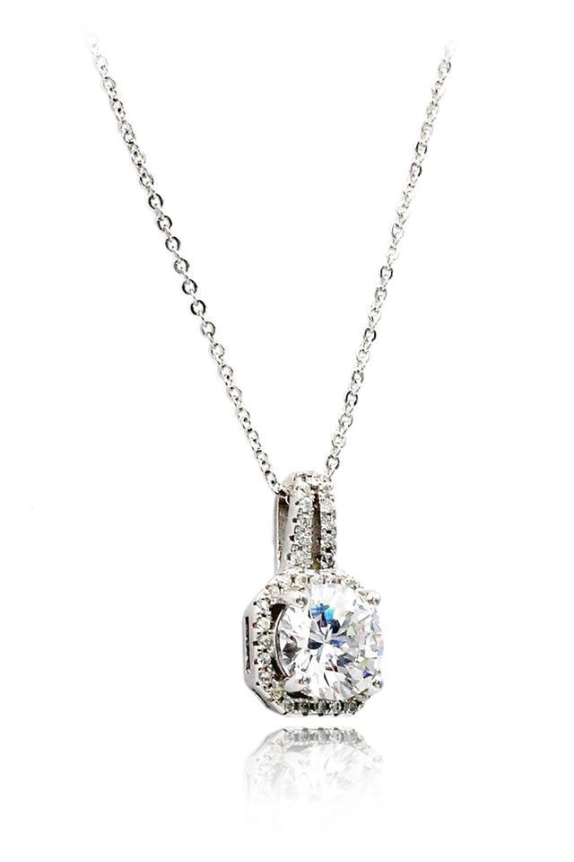 fashion wild square crystal necklace