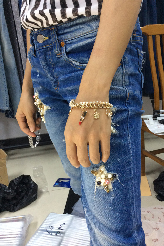 Gold Lipstick Bracelet