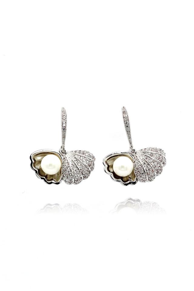 fashion shell pearl necklace earrings set