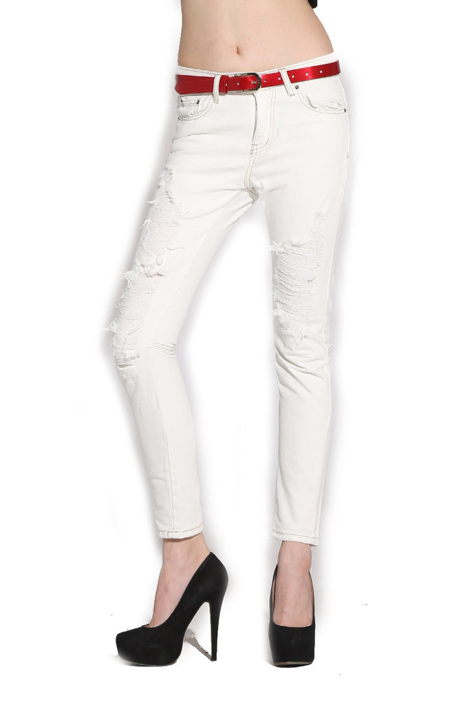 White Destroy Denim