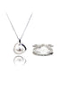 fashion clavicle chain bead necklace ring set