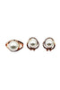 fashion large pearl crystal ring earrings set