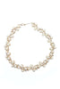 elegant pearl crystal necklace earrings set