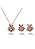 Fashion Butterfly Crystal Earrings Necklace Set