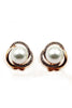 fashion large pearl crystal ring earrings set