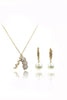 Elegant Pearl Peanut Necklace and Earrings Set