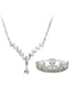 fashion pendant crystal necklace ring set