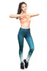 green gradient white pattern hips leggings