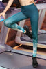 green gradient white pattern hips leggings