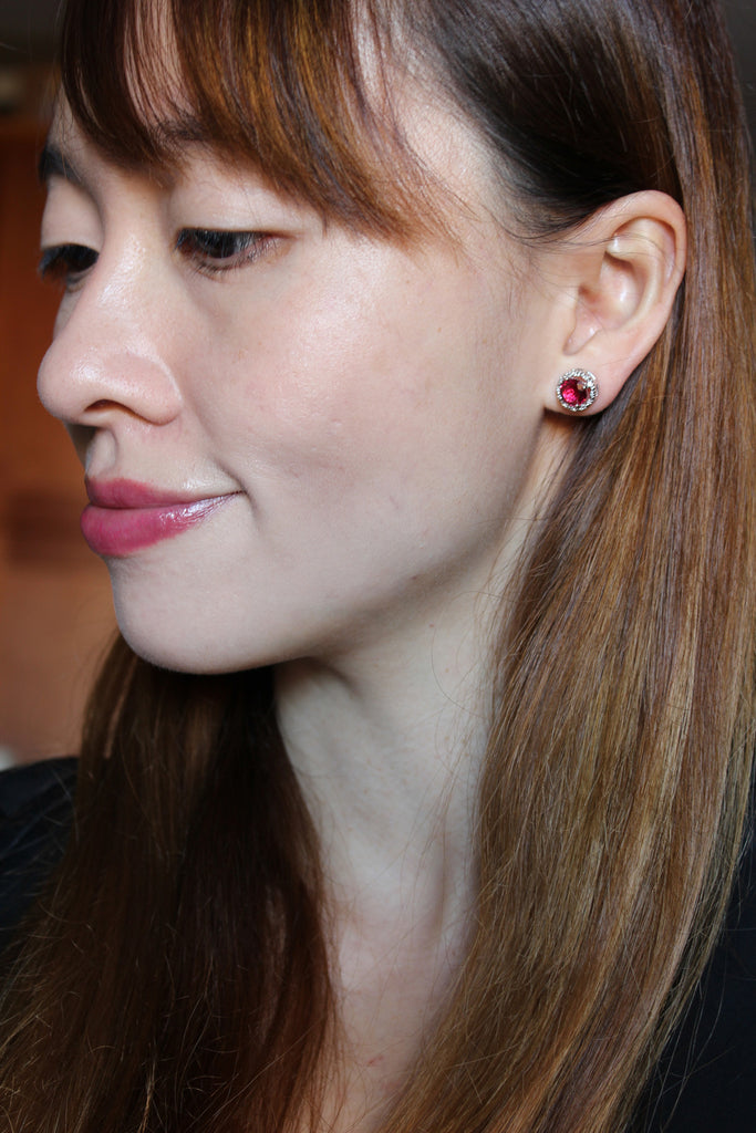 simple silver crystal earrings