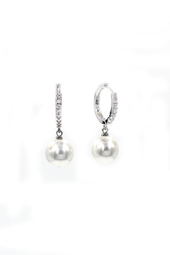 temperament crystal pearl earrings necklace set