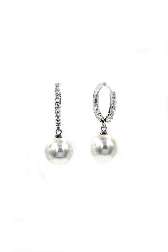 fashion mini cross pearl necklace earrings set
