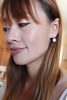 simple crystal pearl earrings necklace set