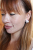 Imitation fashion round pineapple pearl earrings set
