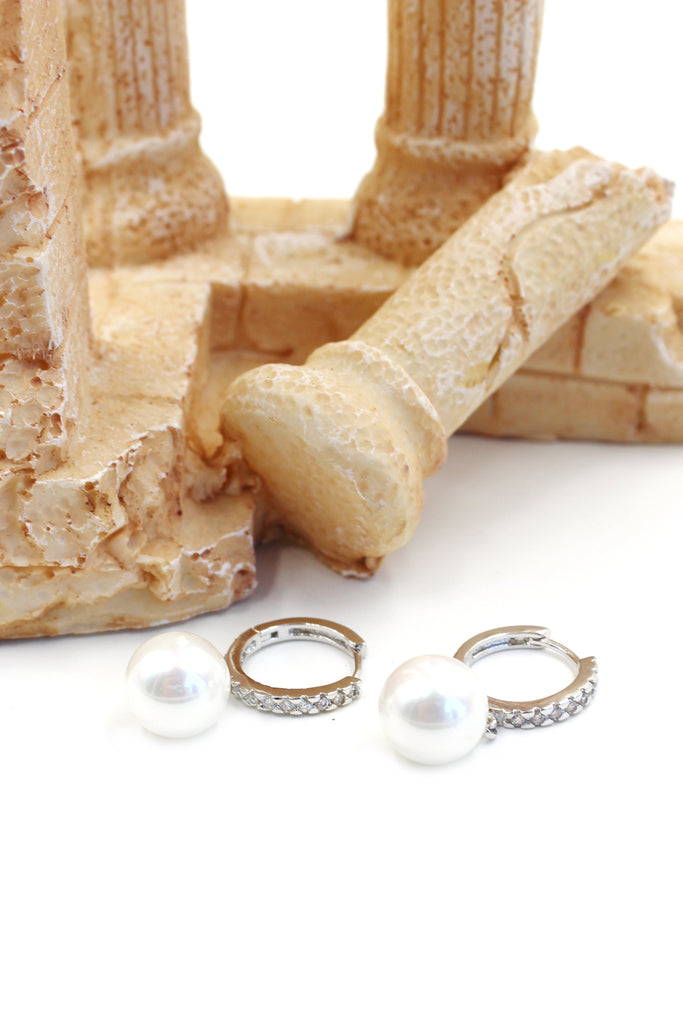 Elegant Pearl Peanut Necklace and Earrings Set