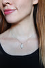 leaf crystal ring necklace set