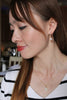 round small crystal earrings necklace set