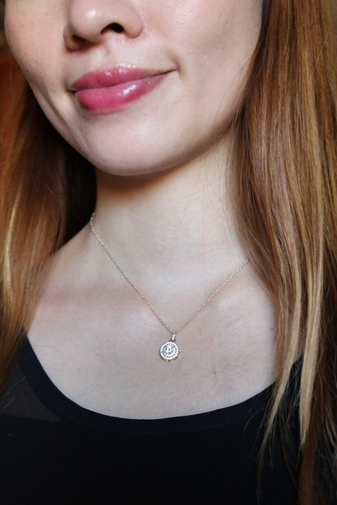 fashion pendant crystal earrings necklace set