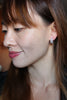 noble oval crystal silver earrings