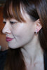lovely crystal silver circle earrings