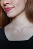 mini crystal flowers clavicle necklace