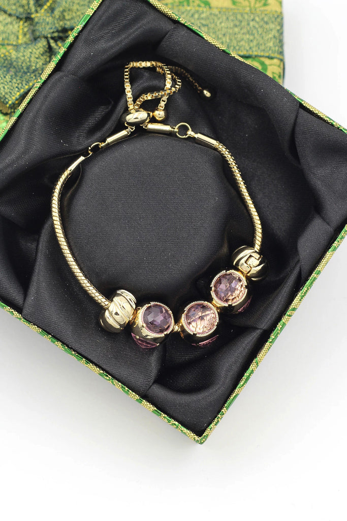 beautiful deep purple crystal bracelet