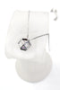 hollow small pendant crystal chain earring set