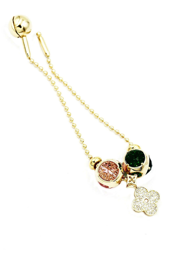 fashion green crystal bracelet necklace set