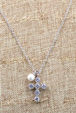 fashion cabinet pearl crystal earrings necklace set