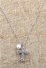 fashion cabinet pearl crystal earrings necklace set