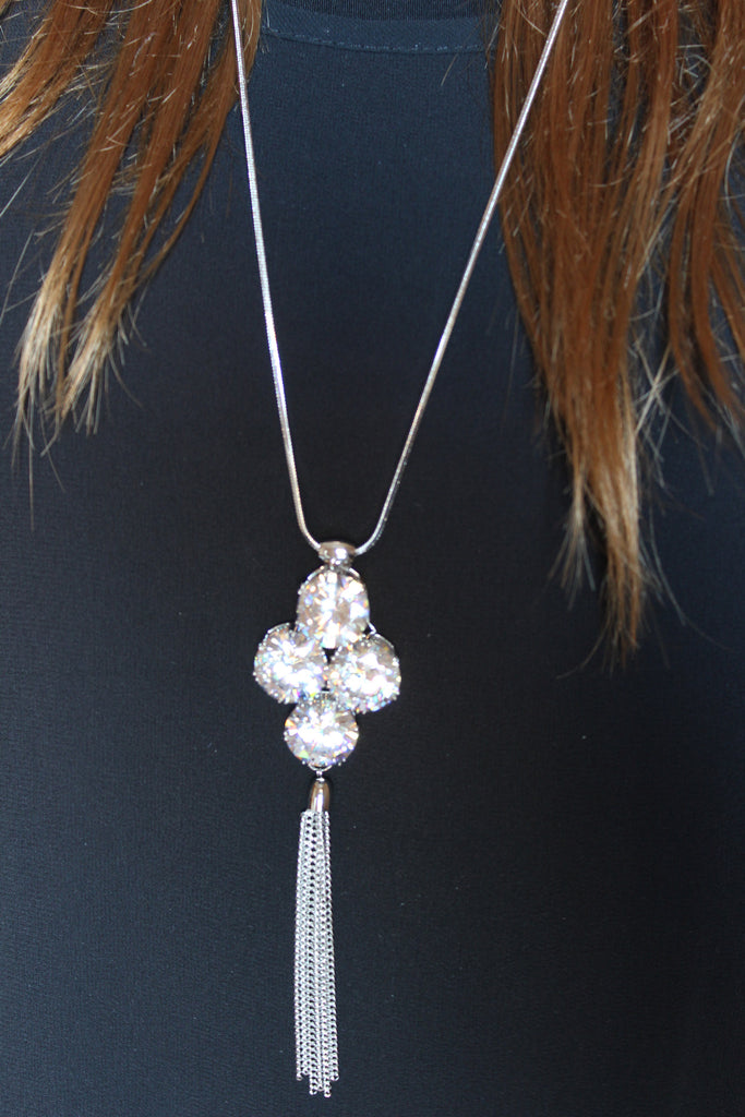 fashion big circle crystal necklace