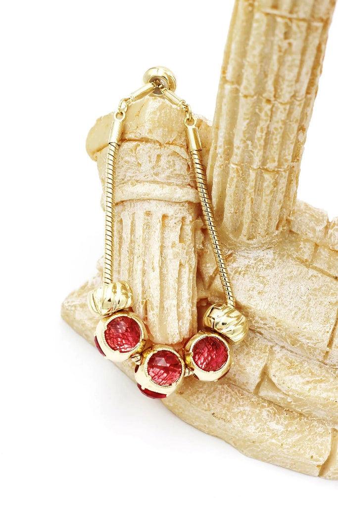 fashion red crystal bracelet earring set