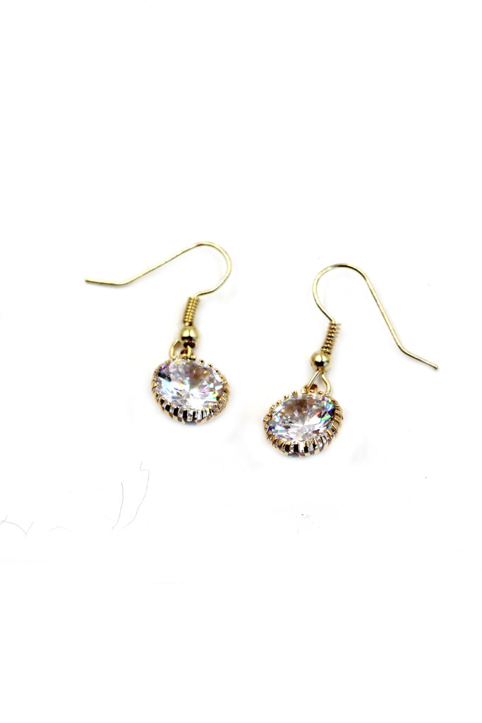 fine small pendant crystal earrings