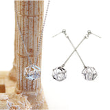 diamond pendant necklace earring set