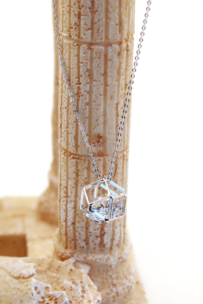 prismatic pendant crystal necklace