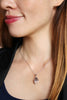 hollow crystal leaf earring necklace set
