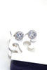 shining single crystal earrings