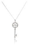 fashion shiny crystal key necklace