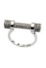 fashion silver crystal reel ring