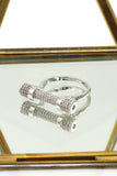 fashion silver crystal reel ring