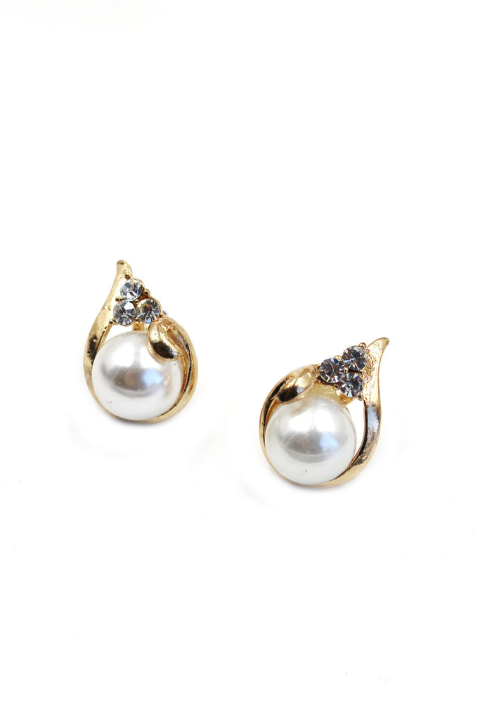 mini cross pearl necklace earring set