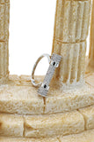 fashion silver crystal reel ring