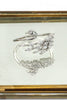encrusted crystal swan earrings ring set