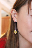 heart shaped swarovski crystal earrings