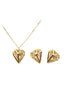 fashion triangle stud earrings necklace set