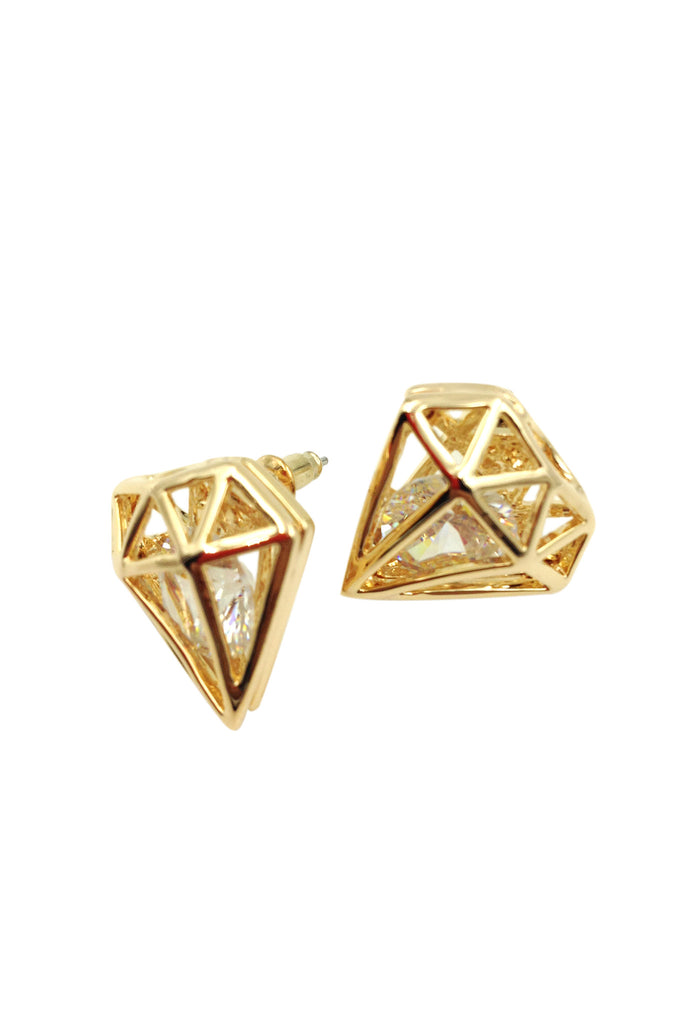 mini triangle stud earrings
