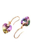 Purple love shape crystal earring