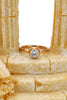 fashion bullet head crystal rose gold ring