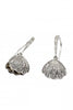 shiny shell pearl silver necklace earrings set