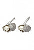 shiny shell pearl silver necklace earrings set